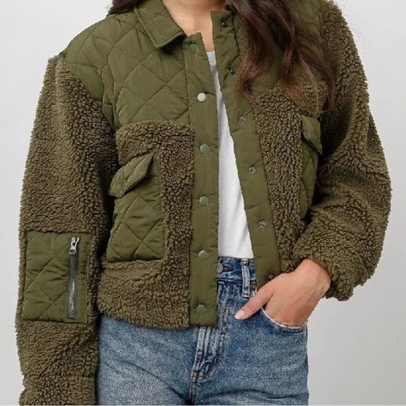 Rails - olive green fleece jacket - size small - Picture 3 of 5